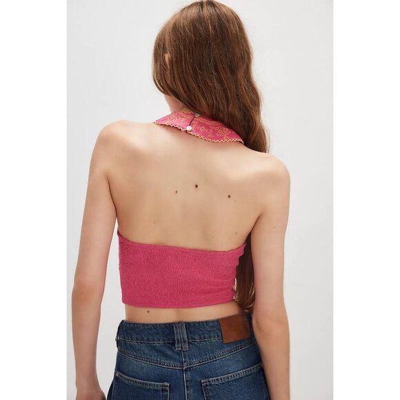 FREE PEOPLE Hello Lover Top in Pink Combo Size Small NWT - Picture 2 of 8